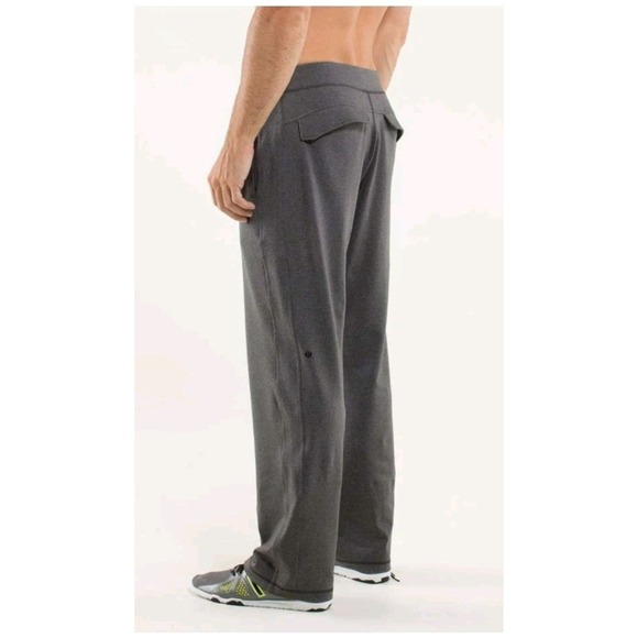 Lululemon Kung Fu Pant Sweatpants Men M Gray Stretch Relaxed Travel (29-32x32.5) - Picture 2 of 13